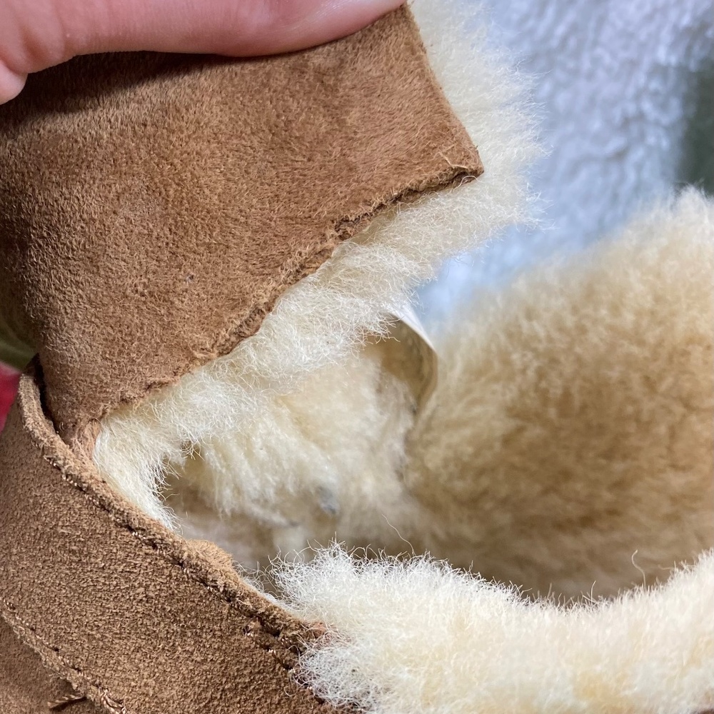 UGG Zariyah Boots Bootie Womens 6 Fold Down Shearling Suede Tan Brown - Picture 6 of 11